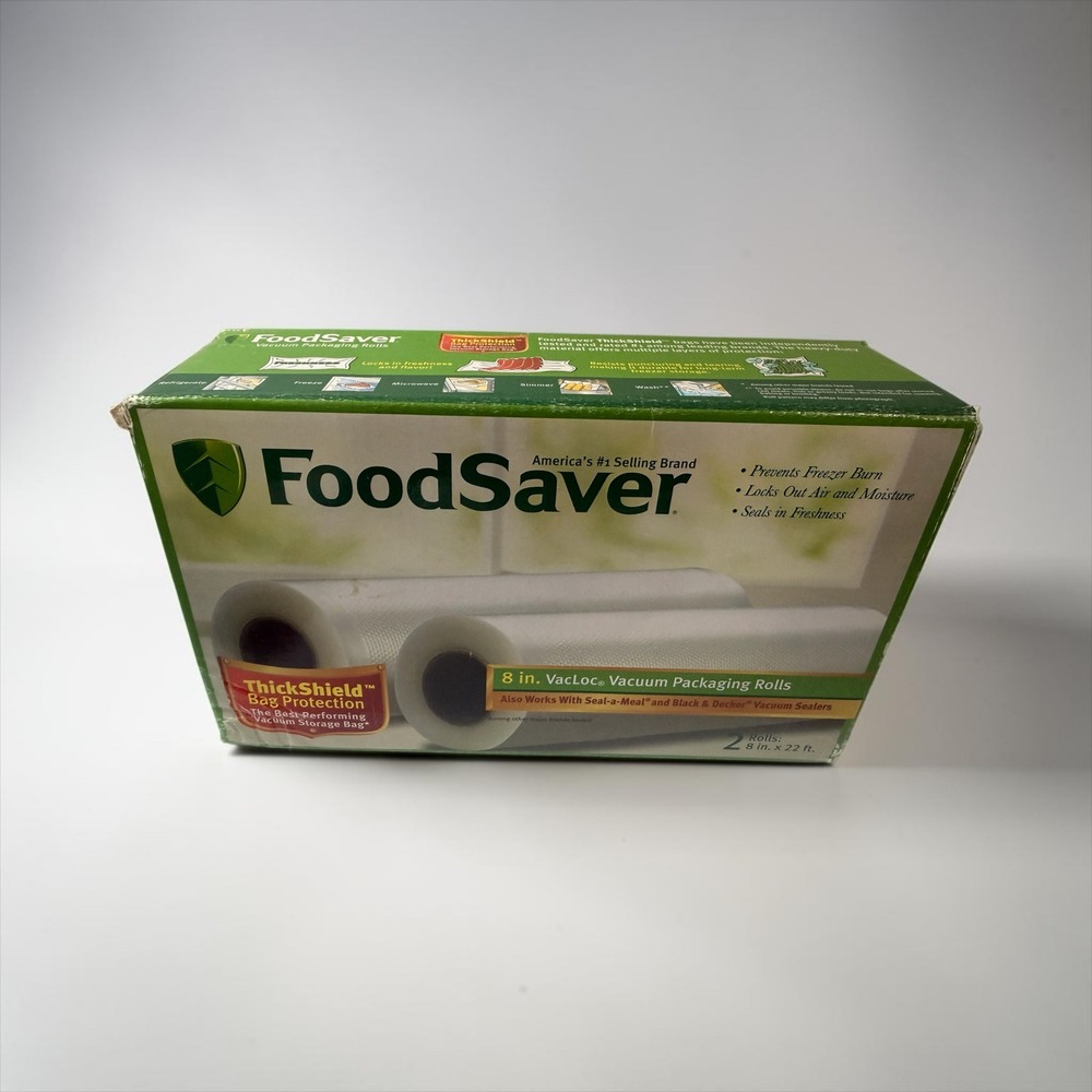 FoodSaver 8 inch VacLoc Vacuum Packaging Rolls 2 Pack ThickShield BPA Free
